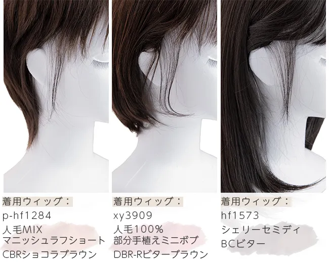 人毛100%うぶ毛つきウィッグ用バンド f160 商品詳細4
