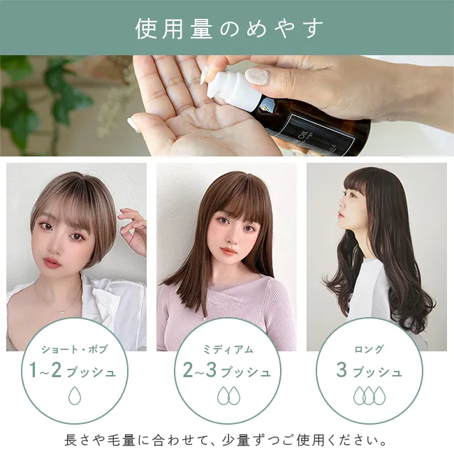 ケア用品 ウィッグ用モイスチャーケアエッセンス 日本製 hairoil 使用量の目安