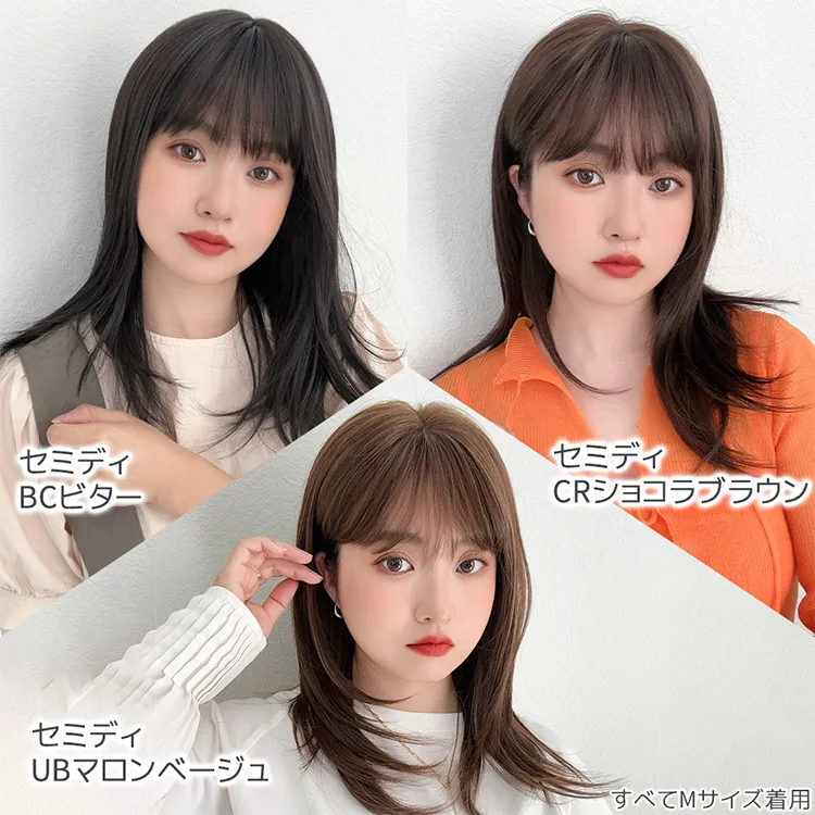医療用ウィッグ 素肌ウィッグ 竹 ミディアム２タイプ メイン12