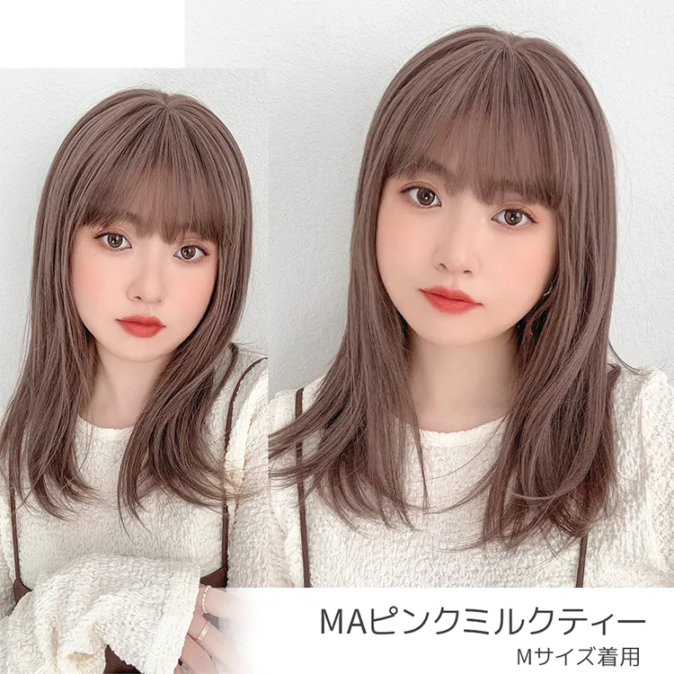 医療用ウィッグ 素肌ウィッグ 接触冷感 シェリーセミディ15