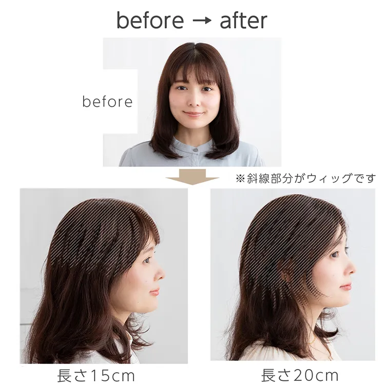 人毛100％ 総手植え エアリートップヘアピース メイン13