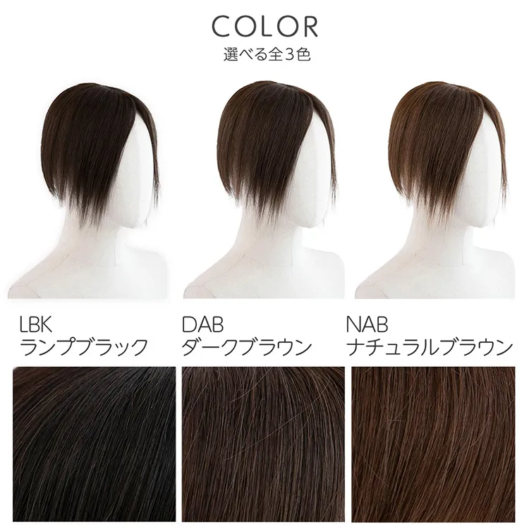 最高級人毛(レミー)100%トップヘアピース 部分手植えハイカバータイプ メイン4