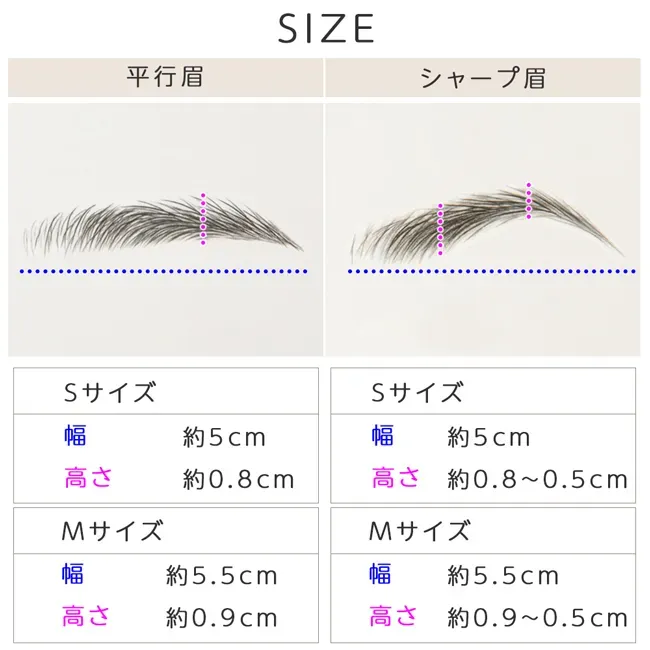 アートメイク眉毛シール 2type 2枚入り muat02set 商品詳細6
