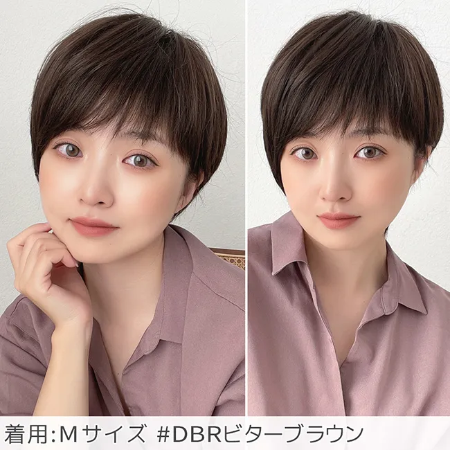医療用ウィッグ 人毛MIX マニッシュラフショート p-hf1284 商品詳細8