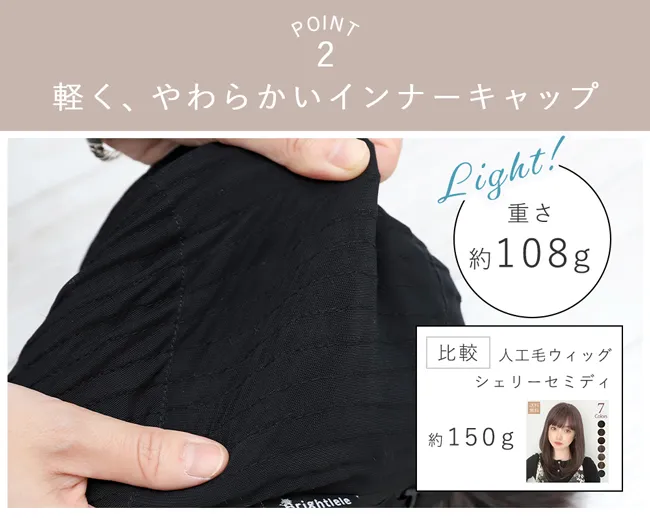 POINT2 軽く、柔らかいインナーキャップ