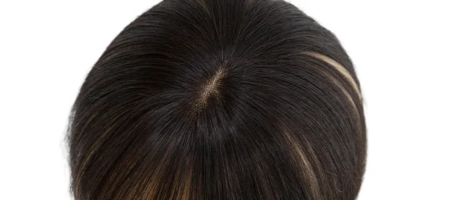 総手植え 人毛MIX 前髪付きトップヘアピース p182 商品詳細7