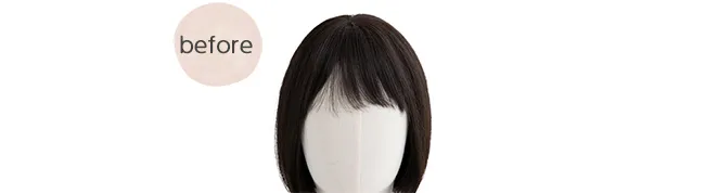 総手植え 人毛MIX 前髪付きトップヘアピース p182 商品詳細9