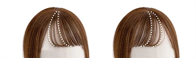 総手植え 人毛MIX 前髪付きトップヘアピース p182 商品詳細15