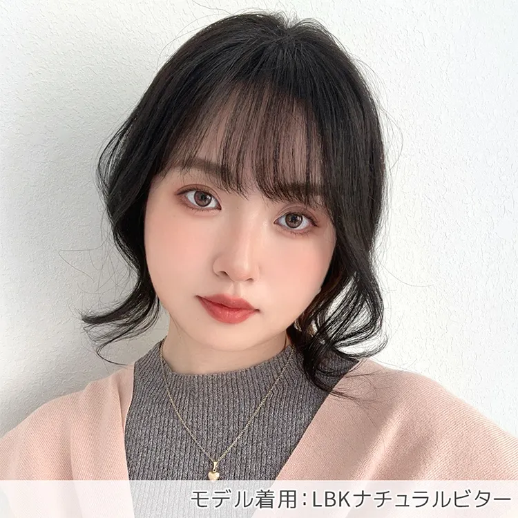 総手植え 人毛MIX前髪ウィッグ エアリーサイドカール メイン9