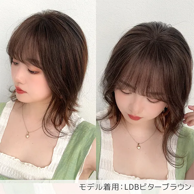 総手植え 人毛MIX前髪ウィッグ エアリーサイドカール p245 商品詳細11