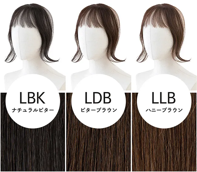 総手植え 人毛MIX前髪ウィッグ エアリーサイドカール p245 商品詳細7