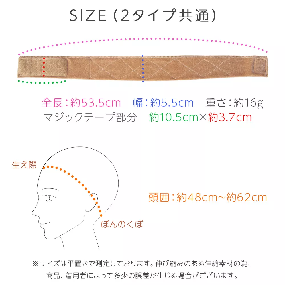 ウィッグ固定バンド2タイプ メイン7